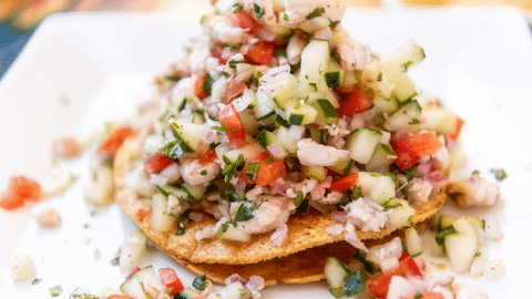 *Tostada de ceviche Mixta
